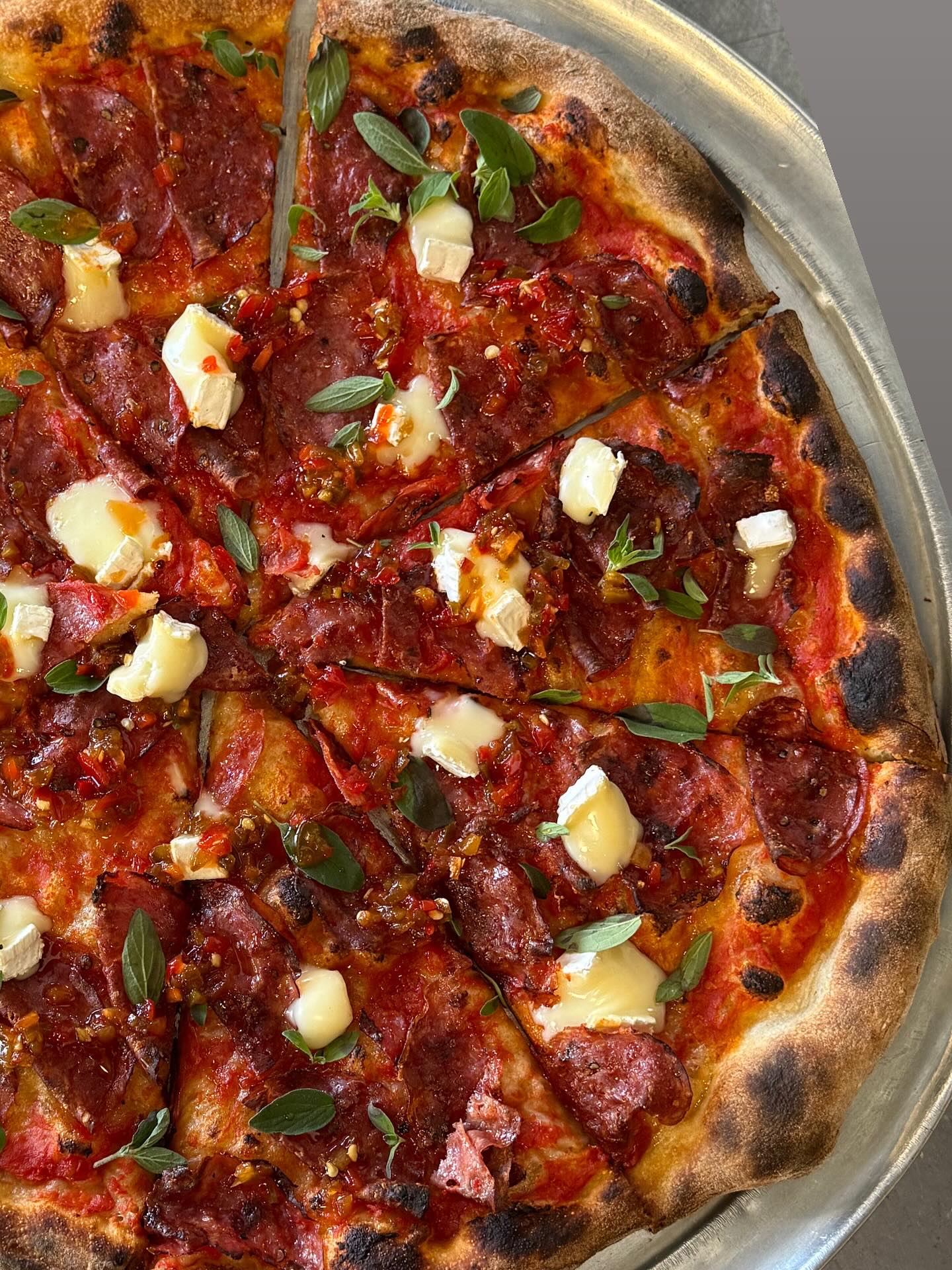 Overhead pizza shot